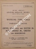 Working Time Table of Freight Trains - Section A - Crewe, Edge Hill and Euxton Jn., Acton Grange Jn., Chester and Birkenhead 18th April to 2 October 1966 by British Railways London Midland Region (North Western Lines)